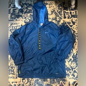 Nike Livestrong 1/4 zip windbreaker hoodie jacke